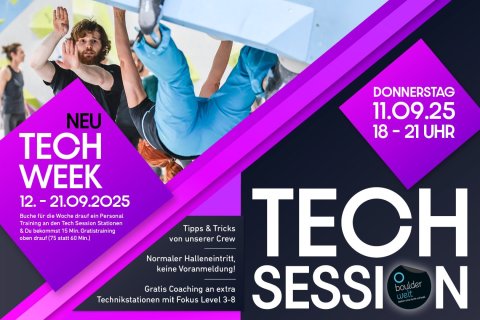 Tech Session Boulderwelt Hamburg - Gratis Boulder Coaching