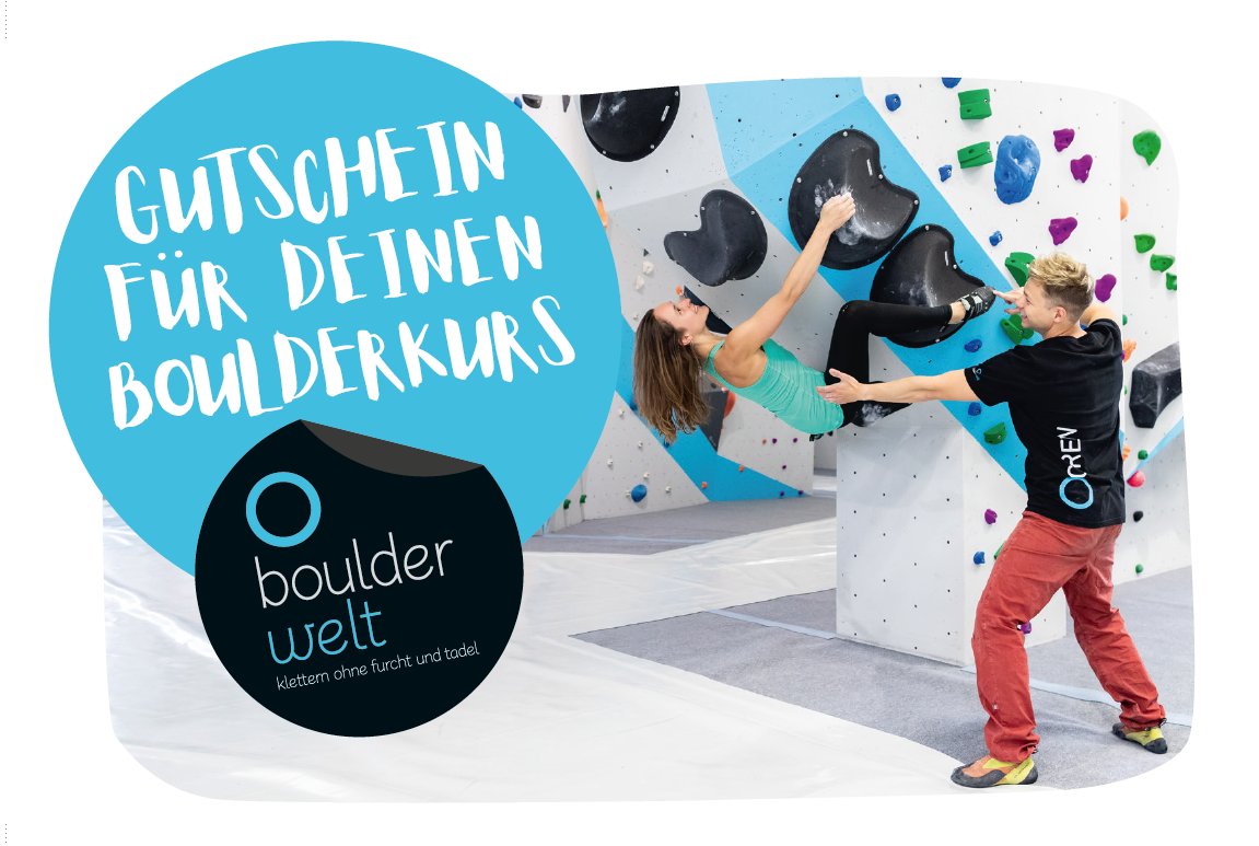 Der Boulderwelt Gutschein – Das perfekte Geschenk für alle Bouldernde. Ganz bequem in der Halle oder mobil über Boulderwelt PLUS.
