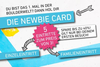 Newbie Card Special: 5 Eintritte zum Preis von 3