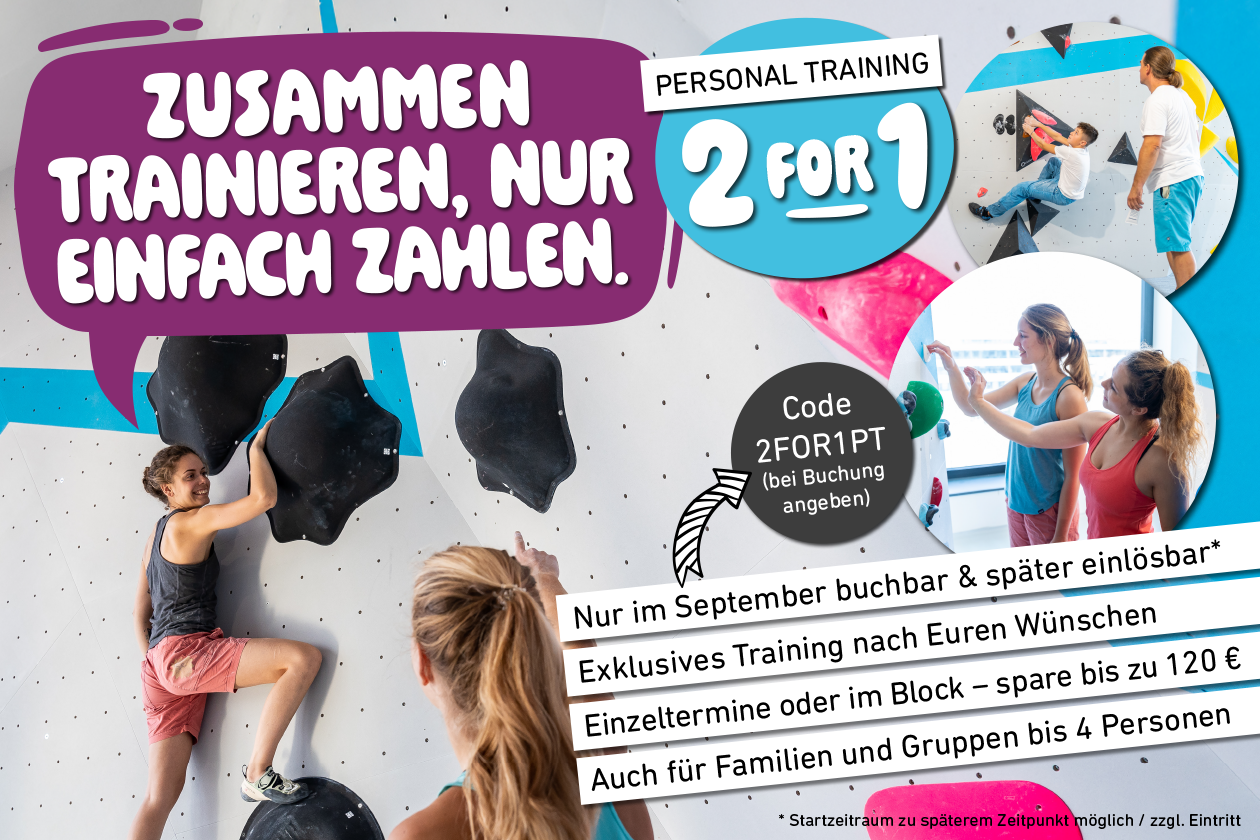 2for1 Deal für alle Personal Trainings
